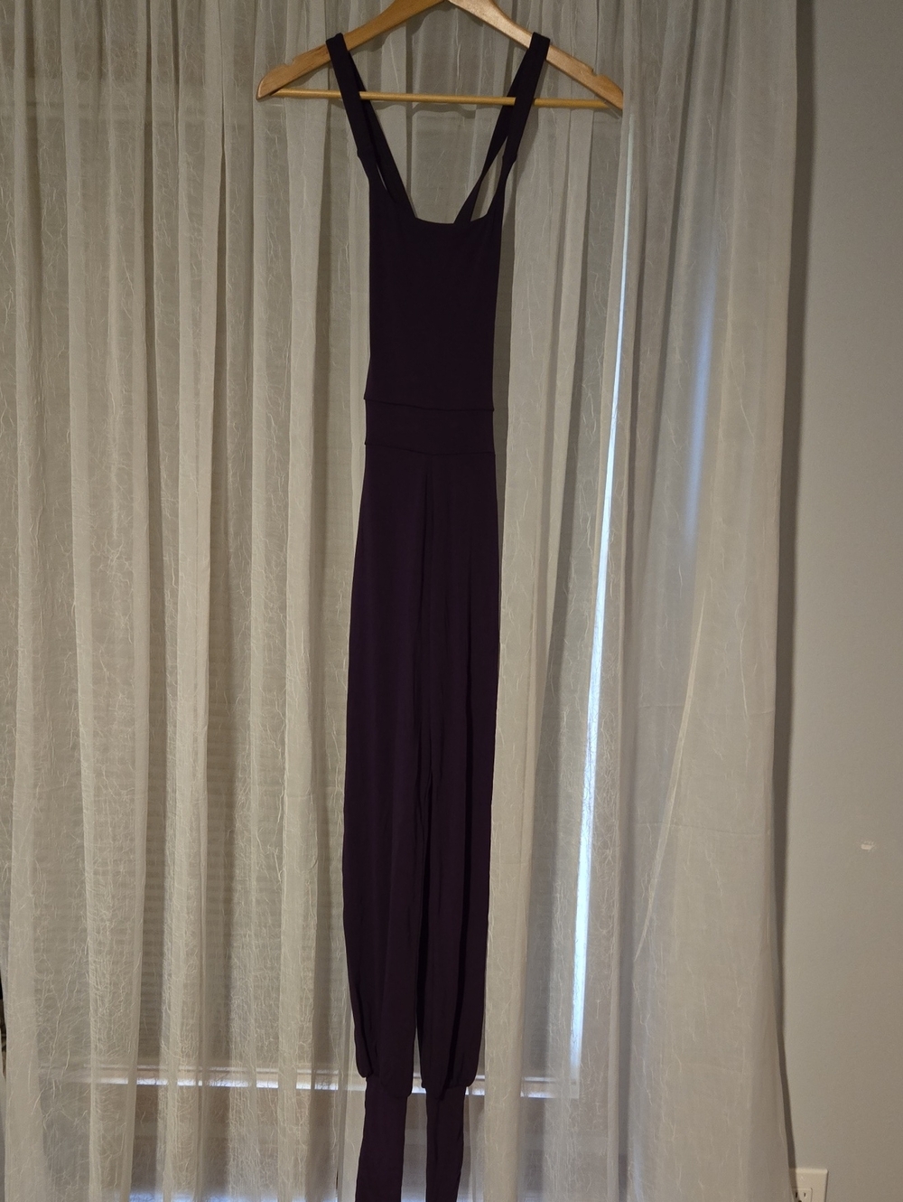 Sleeveless Deep Purple Wide-Leg Jumpsuit
